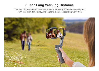 COMICA Vimo S Wireless Lavalier Lapel Microphone for iPhone Android Noise Cancellation Mic for Youtube Tiktok Vlogging Podcast