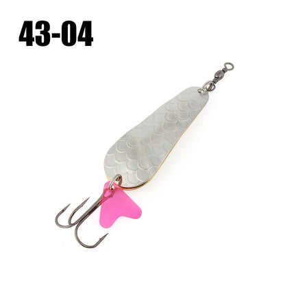 W.P.E Fishing Lure JIG Double Artificial Bait 8 Grams With Connector Three-anchor hook Metal sequins For fishing