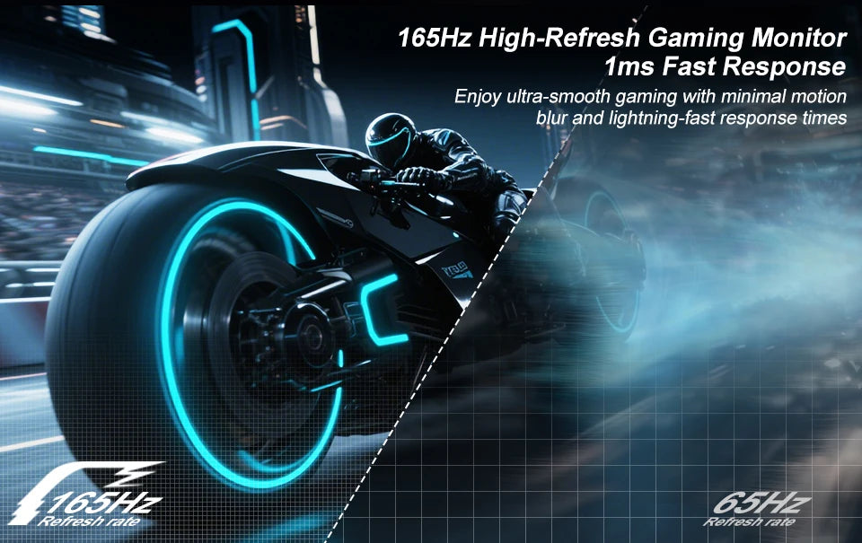 HGFRTEE B340Q Kurvig Gaming-skärm 34" WQHD – VA 3440x1440 165Hz 1500R 21:9 HDR 1ms Matt Yta HDMI