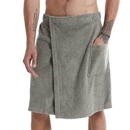 Men's Shorts 2025 Wearable Bath Towel Bathhouse Shower Room Bathrobe Pocket Bath Towel Clothing