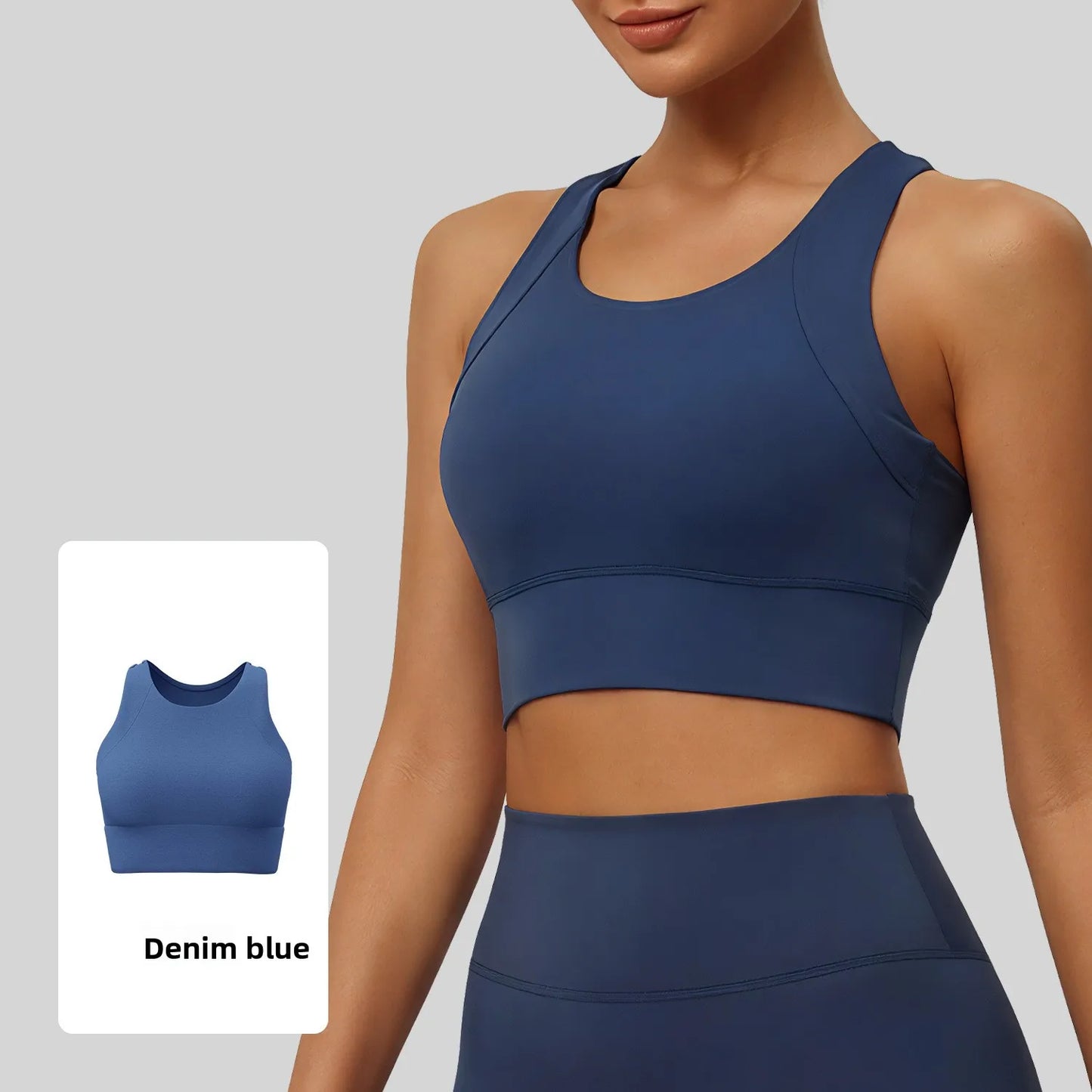 Dam Sport-BH Yoga Linne – Halterneck Inbyggda Kuddar Högintensiv StötDämpning Tennis, 5 Färger S–XXL