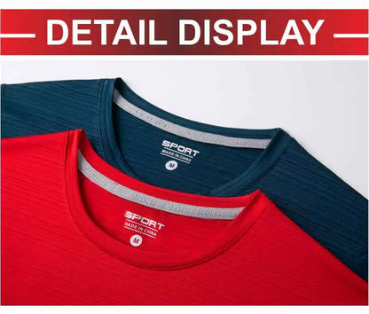 Herr Sport T-Shirt 2026 – Anpassningsbar Logotryck Brodyr Elastisk Quick Dry 9 Färger Asian S–4XL