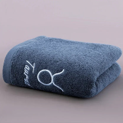 12 Constellation Letters Towel Embroidery Cotton Absorbent Quick Dry Lovers Gift Thickened Sport Soft fashion Face Towel 35x75cm