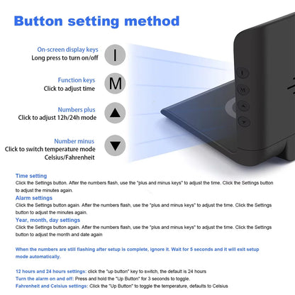 Trådlös Laddare 15W med Väckarklocka & Termometer – Qi USB-C iPhone 17–11 Samsung Xiaomi, 3 Alarm Celsius/Fahrenheit CE RoHS