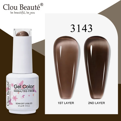 Clou Beaute Semi-transparent Jelly Color UV Gel Manicure Gel Nail Nail Supplies For Professionals Semi-permanent Varnish 15ml