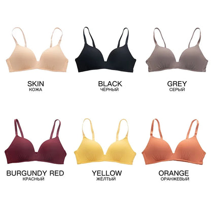 Seamless Bras for Women Push Up Bras No Wire Brassiere A B Cup Underwear Sexy Bralette Three Quarters(3/4 Cup)  Lingerie 2027