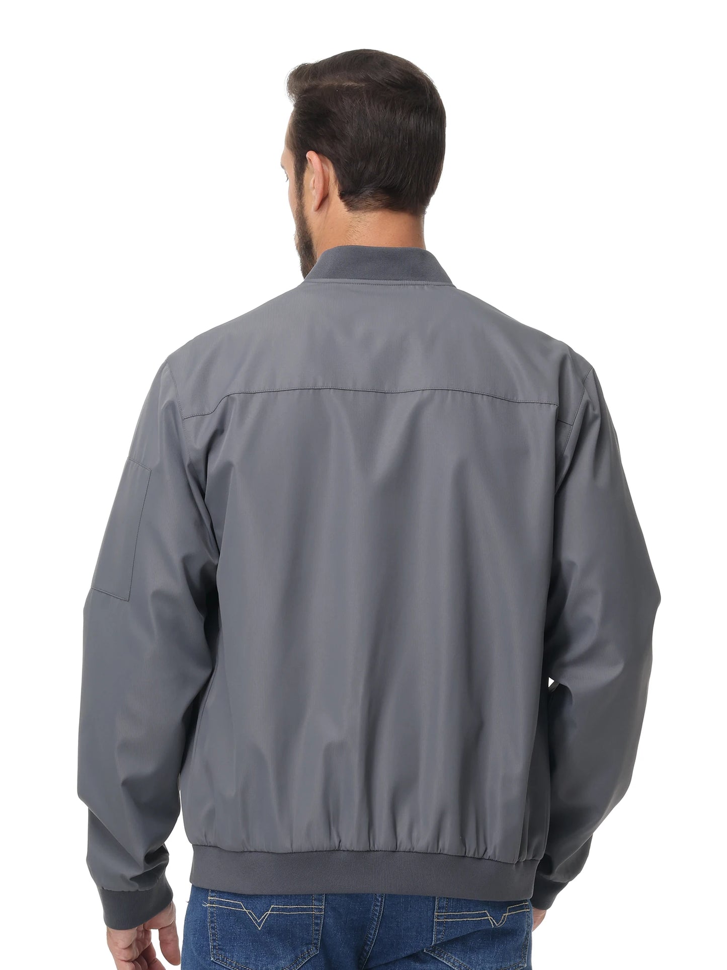 Men's Lightweight Windbreaker Jacket Causal Fashion Stylish BaseBall Coat with Side Inner Pocket for Work Golf Fishing