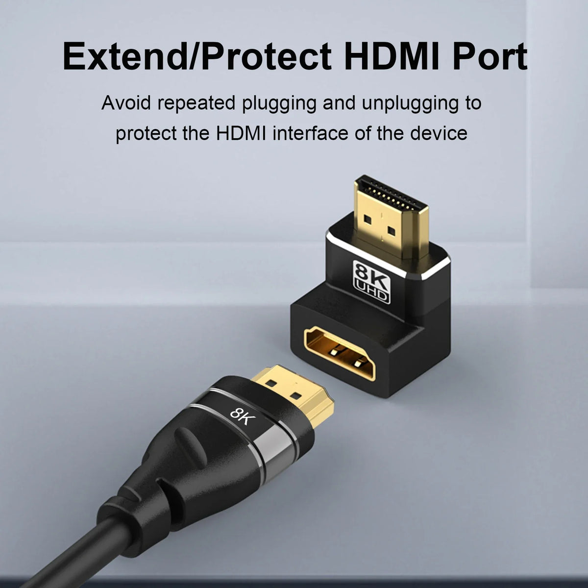 HDMI 2.1-adapter med 90° eller 270° vinkel – 8K 60 Hz