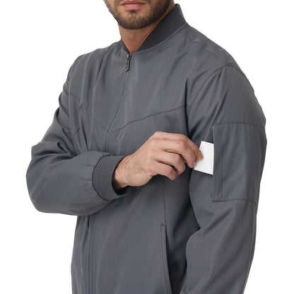 Men's Lightweight Windbreaker Jacket Causal Fashion Stylish BaseBall Coat with Side Inner Pocket for Work Golf Fishing