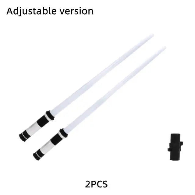 Lightsaber 2 In 1 RGB Adjustable Light Saber Toys Children Double Switch Sword Toys For Boys Luminous Gifts Light Saber
