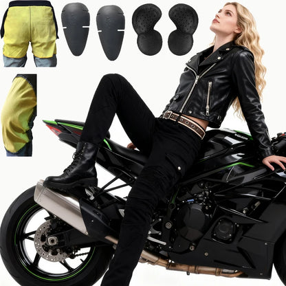 Kevlar Motorcykeljeans för Kvinnor - Blå