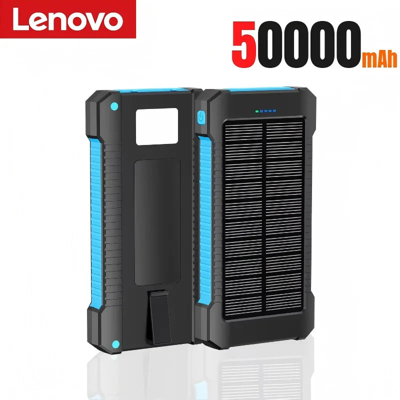 Lenovo 200000mah Solar Power Bank Portable Large Capacity Super Fast Charging Outdoor External Battery For iPhone Samsung Huawei