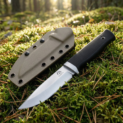 Portable storage outdoor knife, exquisite with sheath protection, camping, hiking, short distance travel, multifunctional knife