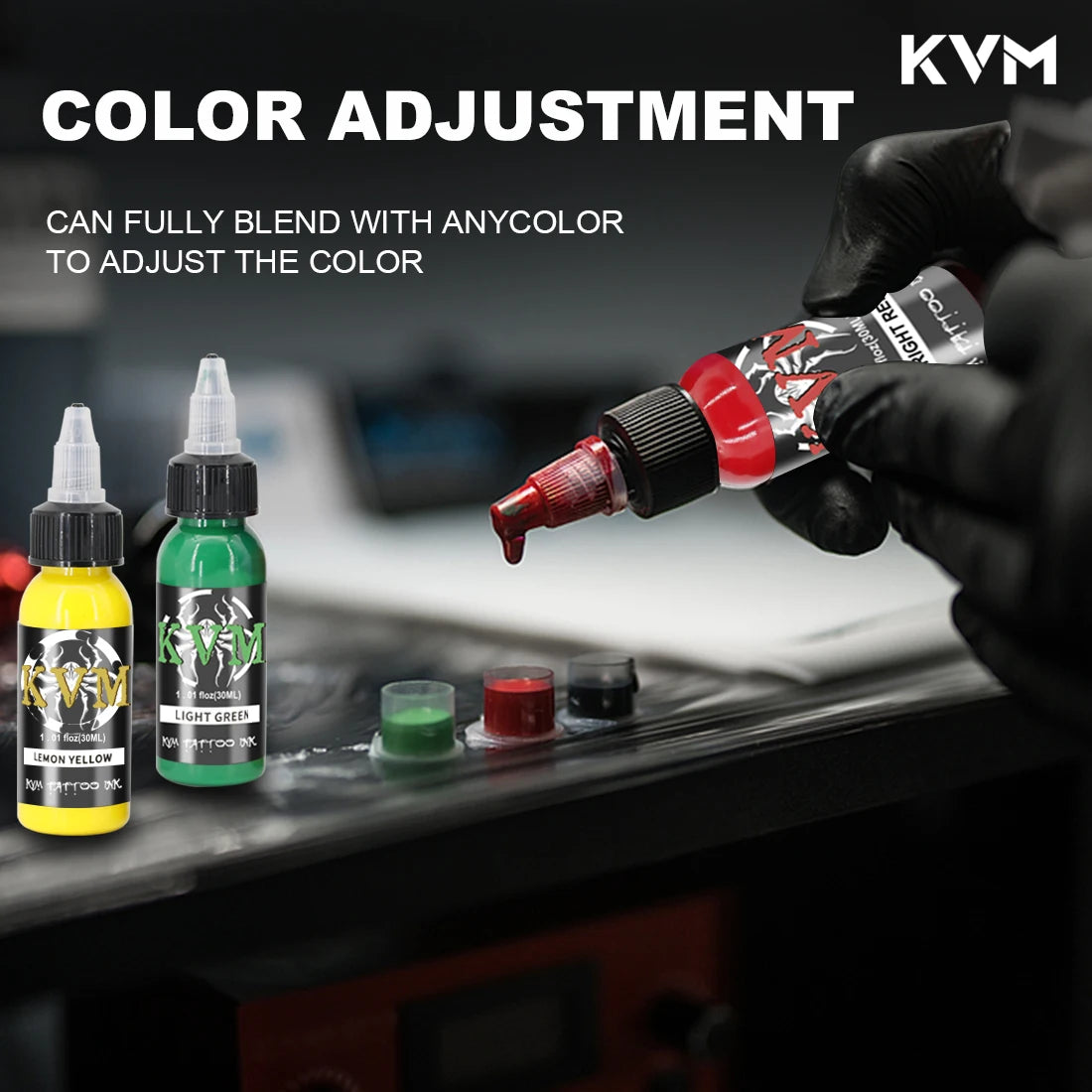 14Colors 1/oz Tattoo Ink Pigment Body Color Drawing Art Tattoo Ink Semi-permanent Makeup Tattoo Supplies for Tattoo Artists