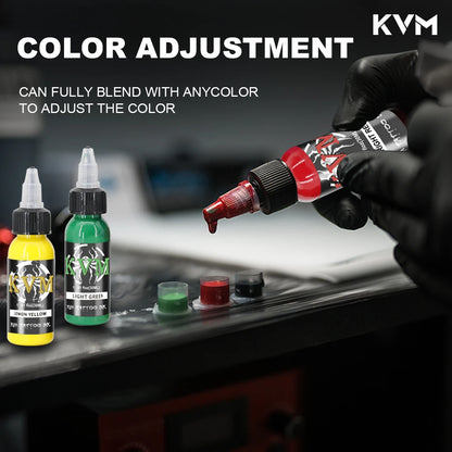 14Colors 1/oz Tattoo Ink Pigment Body Color Drawing Art Tattoo Ink Semi-permanent Makeup Tattoo Supplies for Tattoo Artists