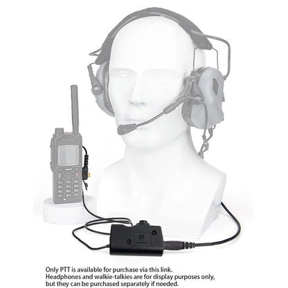 E80 Tactical Shooting Headset Electronic Hearing Protection with Kenwood 2 Pin PTT Adapter for Outdoor Hunting