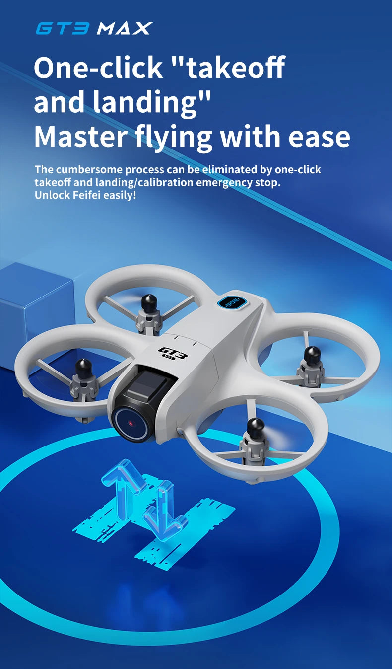 GT3 MAX Mini Drone 5G 8K GPS HD Aerial Photography Dual Cameras Quadcopter with Dynamic Lighting Optical Flow UAV Toys Gifts