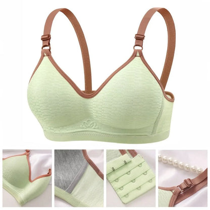 Close-fitting Wireless Deep V Bra Shockproof Anti-sagging Brassiere for Women Thin Lingerie Push Up Underwear Girls Ladies
