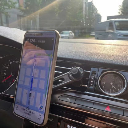 Magsafe Car Phone Holder, Strong Magnetism High-Quality Support for One-Handed Use Metal Hook Magnetic Car Phone Mount