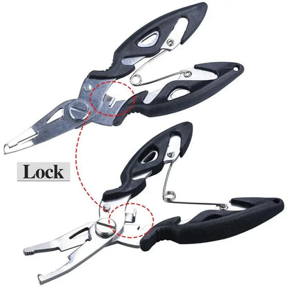 Cutter Plier Scissor Fish Gripper Plier Set Nipper Pincer Snip Fishing Lure Lipgrip Accessory Tool Clip Clamp Grabber Trigger
