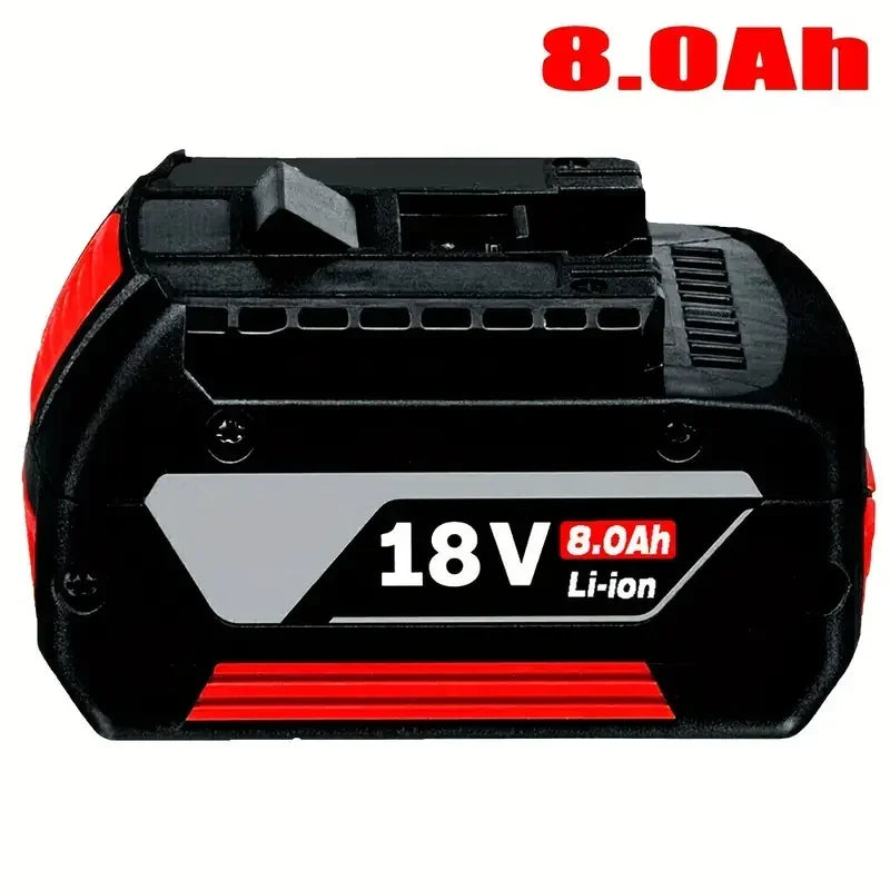 18V 8.0Ah Suitable for Bosch Battery GBA Professional GBA GSR GSB BAT609G BAT622 BAT618G with LED Power Display