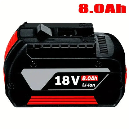 18V 8.0Ah Suitable for Bosch Battery GBA Professional GBA GSR GSB BAT609G BAT622 BAT618G with LED Power Display