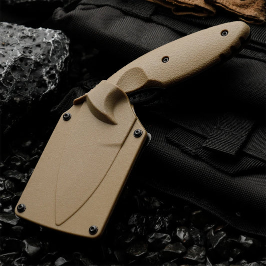 Simple and portable straight knife with sheath storage, anti slip and comfortable handle, outdoor outing, fishing, gardening, mu