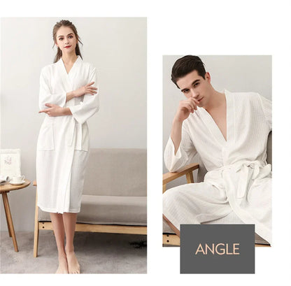 Unisex Kimono Badrock Lång – Lätt Mjuk Sommar & Höst Loungewear, 17 Färger M–3XL