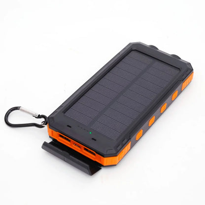 Rscrola Solcells Powerbank 50000mAh – Dual USB USB-C LED-ficklampa Kompass CE FCC RoHS Orange Blå Svart