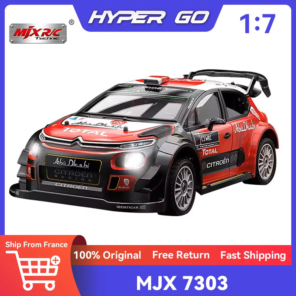 Hyper Go MJX 7303 1/7 RC Car 4WD 60KM/H Brushless High-Speed Off-Road Racing C3 Simulation Citroen Drift Car Climbing Car