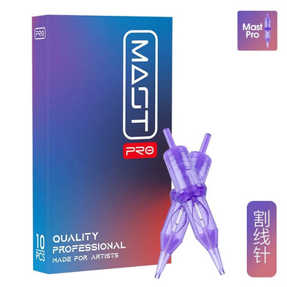 10Pcs Tattoo Cartridge Needles Curved Magnum Disposable Sterilized Safety Needle for Permanent Makeup Tattoo Machine