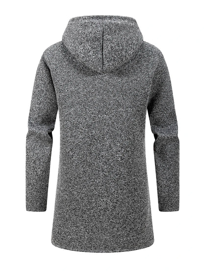 Herr Lång Vinterjacka med Fleece – Varm Vindskyddande Hoodie med Dragkedja, 4 Färger, Storlek S–XXXL