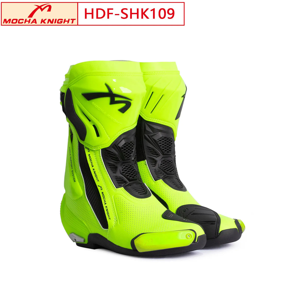 Crossstövlar MOCHA KNIGHT SH109 – perforerade sommarstövlar i läder, unisex 35–46