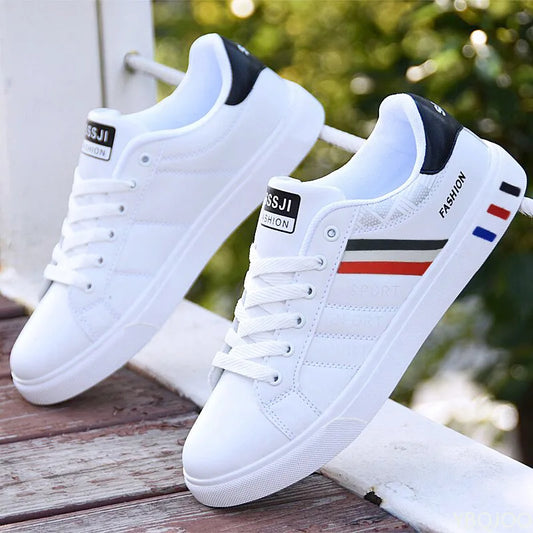 Casual board shoes för herr – platt sula och mångsidigt utseende