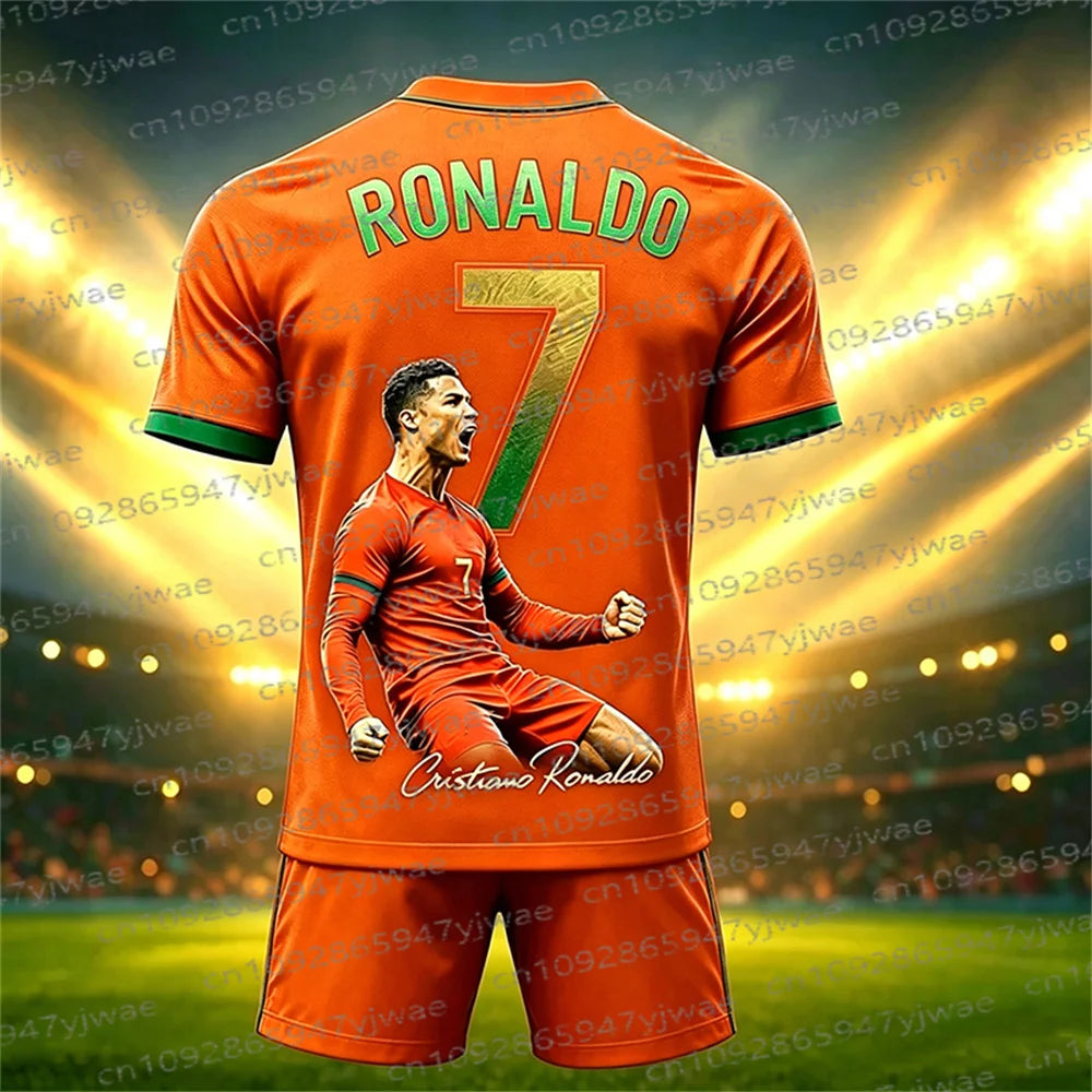 2026 Special Edition No.7 Fans Football Jersey Tee Shorts Set Women Men Sportwear Summer Casual Kids Tshirt Set 2 Piece Set