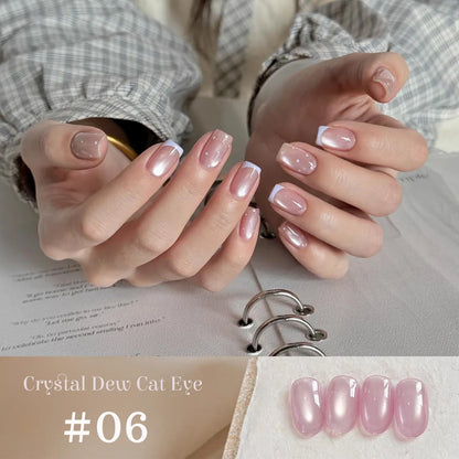 1-12pcs SHAKA Autumn Tanhua Cat Eye Pink Transparent Color Gel Nail Polish 2026 New Simple And Generous Halloween Nail Gel