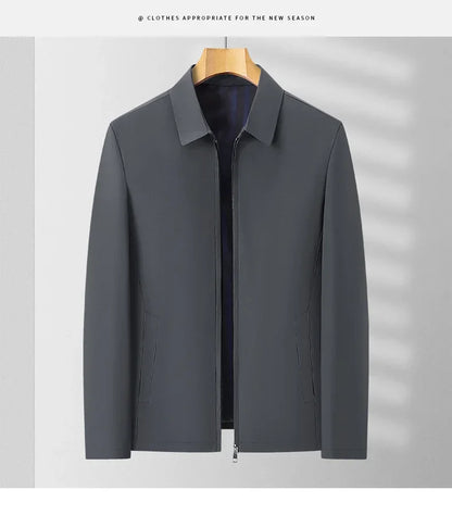 Herr Businessjacka – Smart Casual Kavajtröja med Nedfälld Krage, Vår & Höst, 4 Färger