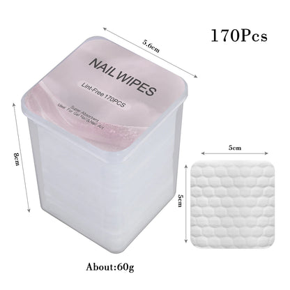 1080pcs Boxed Nail Art Lint-Free Eyelash Glue Wipes Paper Gel Polish Remover Clean Glue Cotton Pads Beauty Cleaning Tools