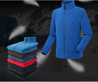 Herr/Dam Fleecejacka Vinter 2026 – Anpassningsbar Tryck Vandring Camping Outdoor S–4XL 6 Färger