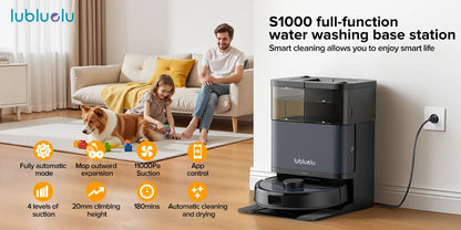 Lubluelu S1000 Robotdammsugare och Mopp med All-in-One-station