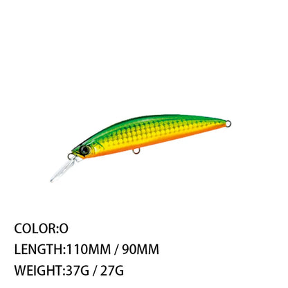 Freshwater Bait Mino 90MM110MM Ultra-long Cast Utra-long Bait Sinking Weight 27g37g Perch Bait Trolling Bait Fishing Tackle