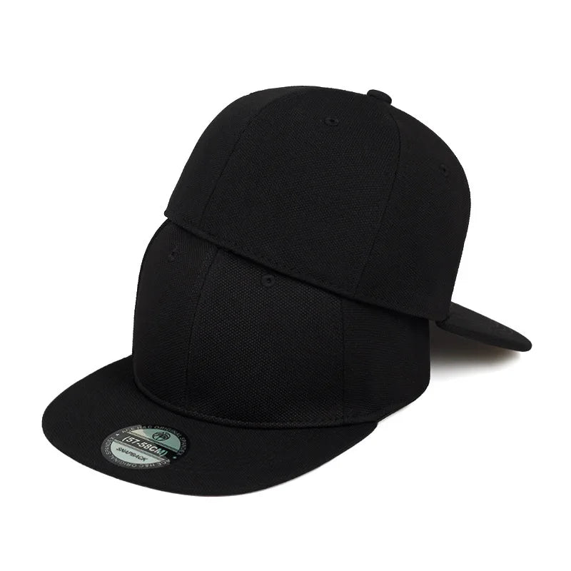 Adult Back Closed Baseball Cap for Small Head Lady Man Blank Hiphop Snapback Hat Fitted Flat Caps 58cm to 60cm