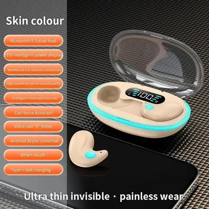 X55 True Wireless Earbuds – Bluetooth 5.0 HiFi Stereo Brusreducering Sport Gaming Sleep 350mAh Fodral Lila Svart Blå Vit Khaki