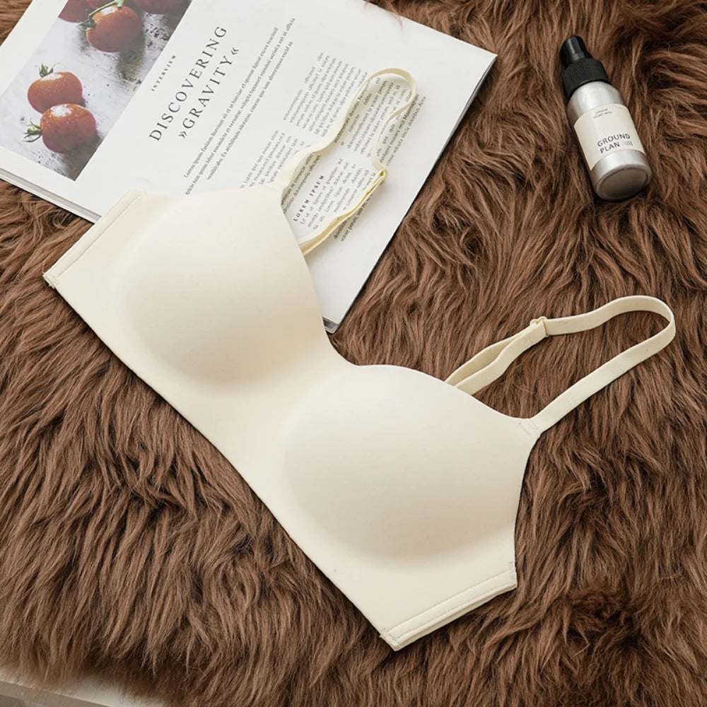 Women's One Piece Seamless Bras Thin Gather Underwear No Steel Rings Bra Soft Comfortable Breathable Underwear Sexy Intimates