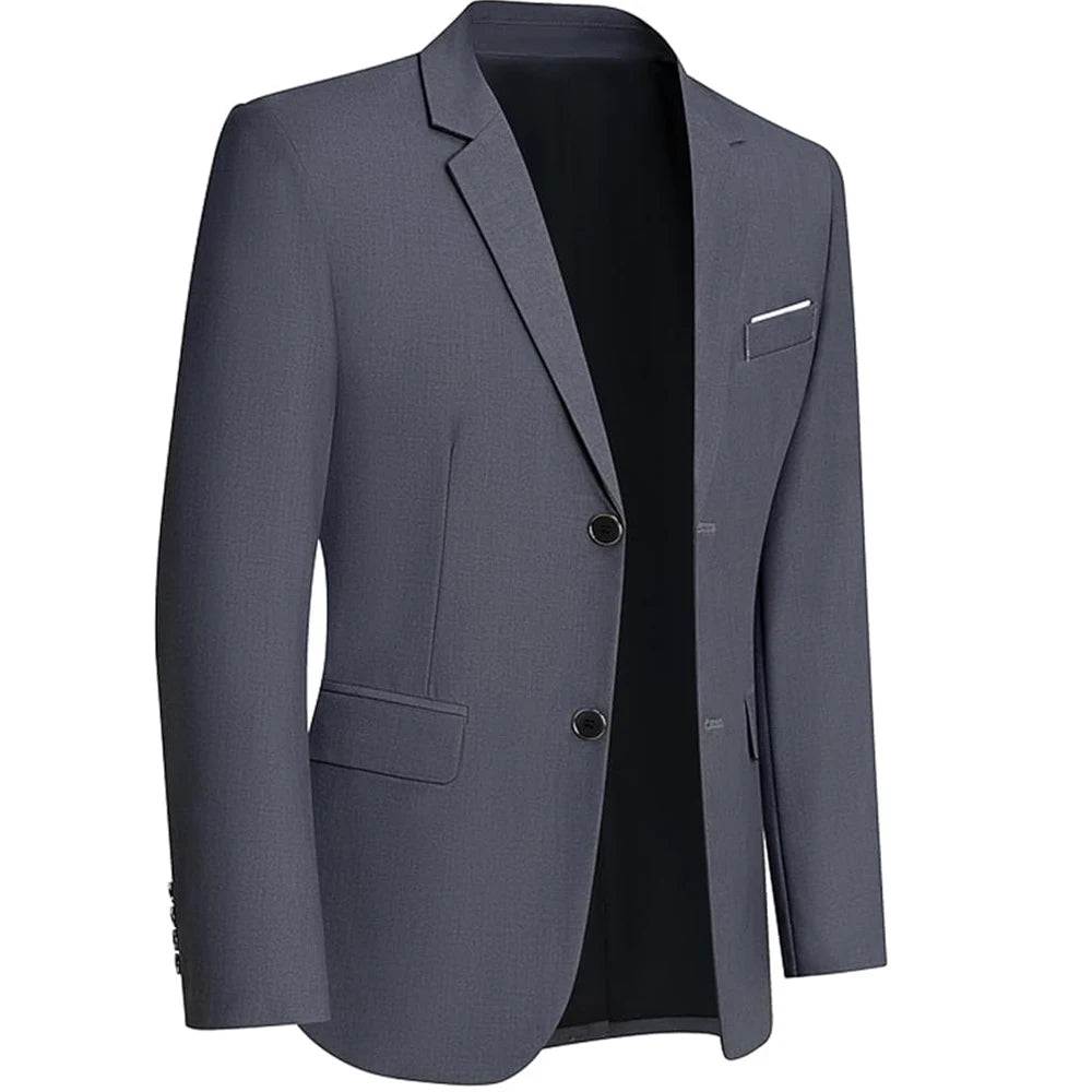 Herr Slim Fit Kavaj – Sträckbar Formell Blazer för Kontor, Bröllop & Casual, 13 Färger, Storlek S–7XL