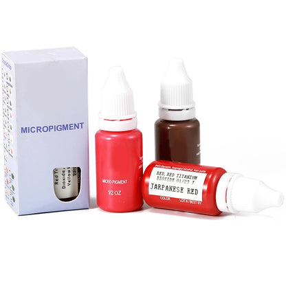 15ml Permanent Makeup Color Natural Eyebrow Dye Plant Tattoo Ink Microblading Pigments For Tattoos Eyebrow Lips Eyelash Set