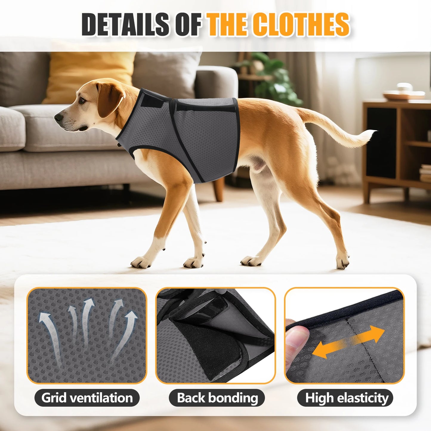 Breathable Mesh Dog Calming Vest Adjustable Anti-Anxiety Soothing Wrap Stress Relief Jacket For Thunder Travel Small M