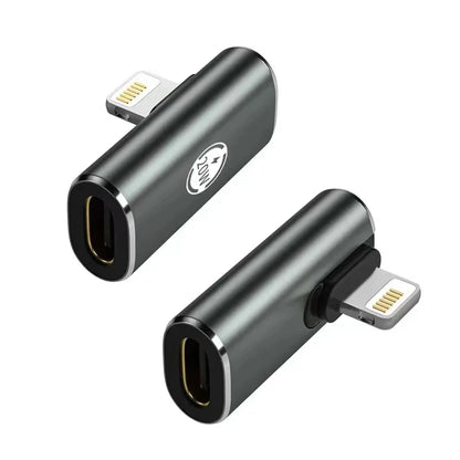 PD20W USB C Fast Charging Adapter USB Type-C Female To Lighting Male Straight Head Elbow Converter Adapter For IPhone 14 13 12