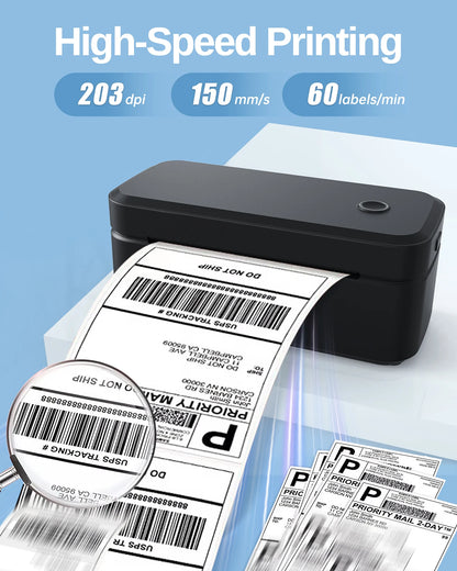 Marklife X4 Termisk Etikettskrivare – 4x6" Fraktetiketter Bluetooth Automatisk Igenkänning 110mm Vit Svart EU US UK 2026