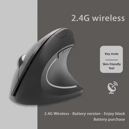 Lenovo Trådlös Vertikal Mus Uppladdningsbar Ergonomisk Bluetooth 2.4G Tyst Datormus